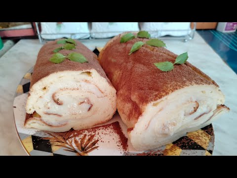 Видео: Рулет "карпатка" Всё смешала и на противень.#рулетрецепт#карпатка#новыйрецепт