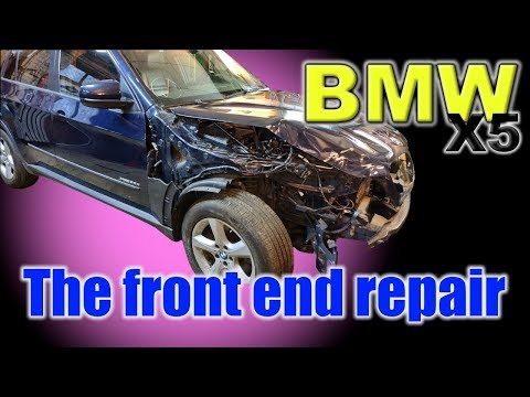 Видео: BMW X5. The front end repair. Ремонт переда.