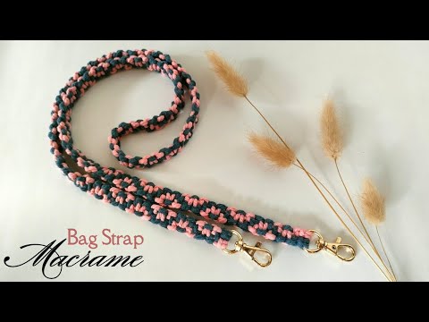 Видео: Мастер-класс по изготовлению ремешка для сумки в технике макраме с узором «Половинка цветка»