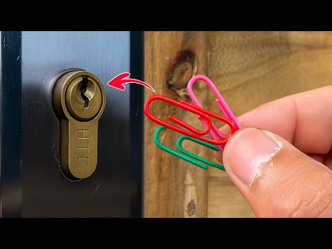Видео: Большинство не знает этот трюк! Открытие без ключа с помощью скрепки