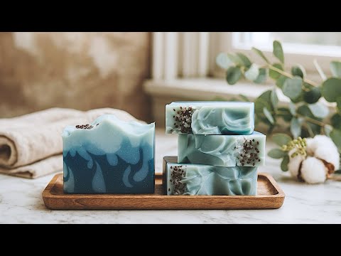 Видео: Эвкалипт и хлопок 🍃 Холодное мыловарение