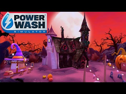 Видео: Мойка Хэллоуинского Дома - PowerWash Simulator