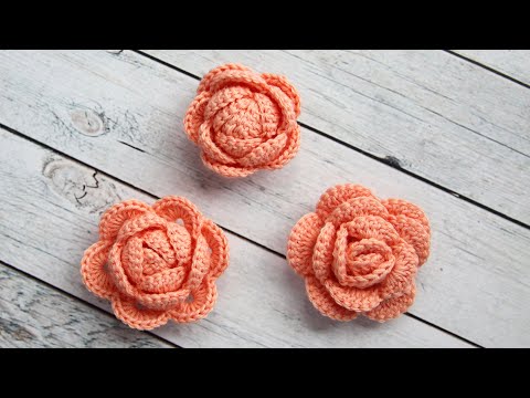 Видео: Роза крючком | How To Crochet a Rose