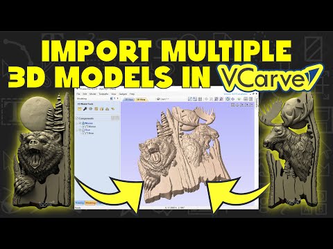 Видео: Секрет, который Vectric не хочет, чтобы вы знали: импорт и редактирование нескольких 3D-моделей в...