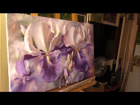 Видео: Небольшой урок живописи маслом. Ирисы. Alla Prima Oil Painting