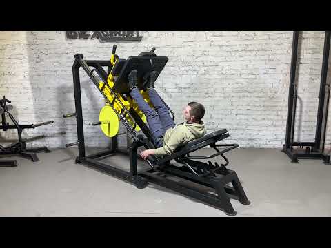 Видео: Обзор комбинированного тренажера Жим ногами + Гакк-машина | www.DEXsport.ru