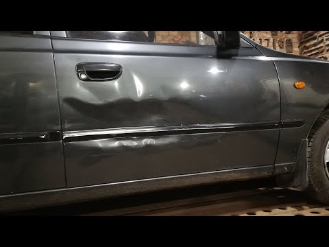 Видео: Хендай Акцент.Рихтовка двери
