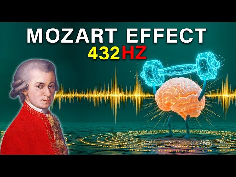 Видео: Эффект Моцарта на частоте 432 Гц | Повышение интеллекта, концентрации и памяти всего за один сеанс