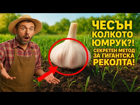 Видео: Направете това с лехата през август – и чесънът ви ще стане колкото юмрук! 🧄 Безотказен метод за г
