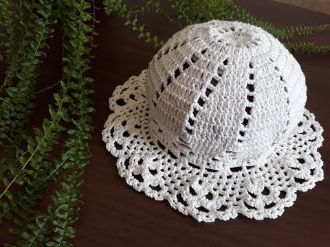 Видео: Шапка - панамка крючком "Колокольчик". Фотоальбом.