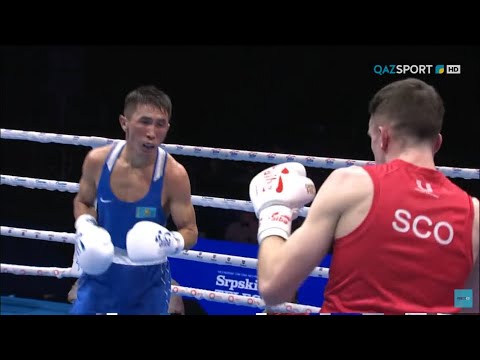 Видео: Бокс. ӘЧ-2021. 1/8 финал. 54 кг. Махмуд Сабырхан (Қазақстан) - Мэттью Макхэйл (Шотландия)