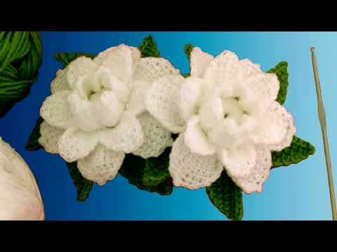 Видео: Как сделать эти Цветы с 3D рельефными листьями крючком #DIY #idea #crafts #crochet