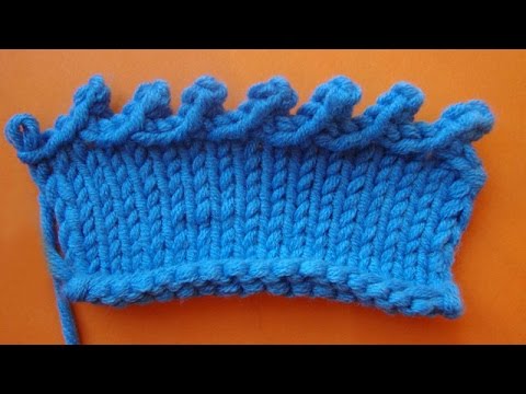 Видео: Picot knitting Наклонное пико Урок вязания на спицах 68