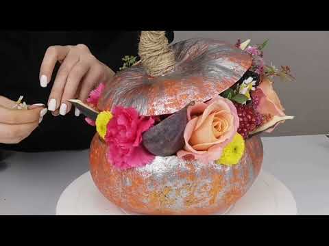 Видео: Декор для дома DIY " композиция в тыкве "
