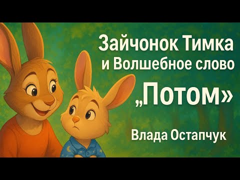 Видео: Зайчонок Тимка и волшебное слово ‘Потом’ 🐇 | Добрая сказка на ночь о чувствах и самостоятельности