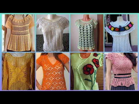 Видео: Самый красивый и стильный дизайн блузки с вязаным крючком топом #2025 пожалуйста