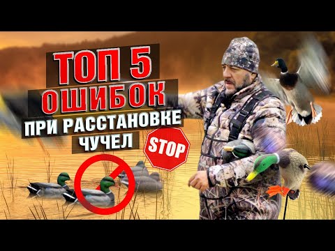 Видео: ЭТИ ОШИБКИ СОВЕРШАЮТ МНОГИЕ ОХОТНИКИ! Топ 5 ошибок при расстановке чучел