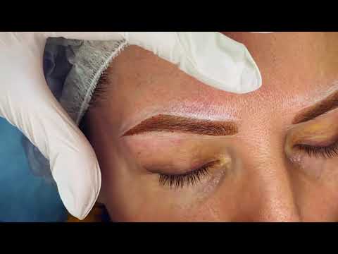 Видео: 4 способа фиксации 'эскиза при ПМ бровей (4 ways to fix the 'sketch' for PM eyebrows)