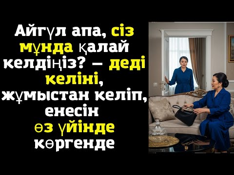 Видео: Айгүл апа сіз мұнда қалай келдіңіз деді келіні, жұмыстан келіп енесін өз үйінде көргенде