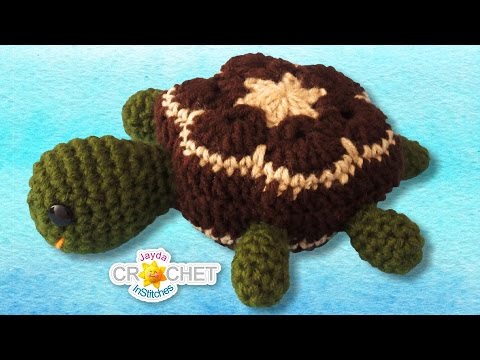 Видео: Схема и мастер-класс по вязанию крючком мягкой игрушки «Черепаха» — мотив «Африканский цветок, ше...