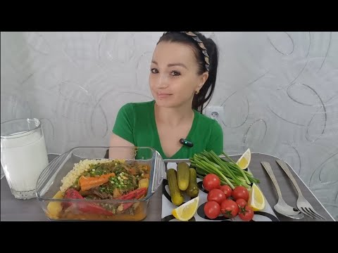 Видео: Булгур с Подливкой🍛🍅🥒🍋Болталка🤭#мукбанг#неасмр#еда#
