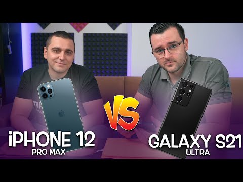 Видео: iPhone 12 Pro Max VS Galaxy S21 Ultra - Битката на титаните! - Кой е по-добър?