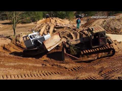 Видео: Amazing evacuation Russian Bulldozer T-100 | Эвакуация бульдозера T-100.
