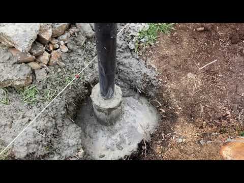 Видео: Установка столбов для забора в торф с высоким УГВ. Дача начало октября 2021 СНТ «Автотранспортник»