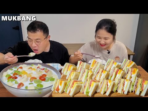Видео: Сэндвич и хвачэ (корейский фруктовый пунш)ㅣCooking&Mukbang