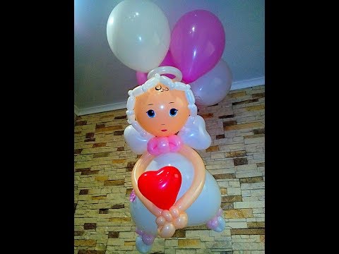 Видео: Ангелок из воздушных шаров/The angel of balloons