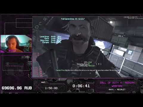 Видео: [RU] Call Of Duty 4: Modern Warfare [Any% - Recruit] от @wox1t - #RUSC-A-THON2025