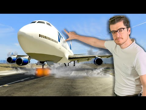 Видео: Может ли 747-й на самом деле приземлиться в GTA5?