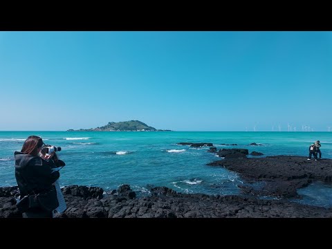 Видео: Спокойная прогулка по кристально-голубому океану Кореи | Виды острова Бияндо