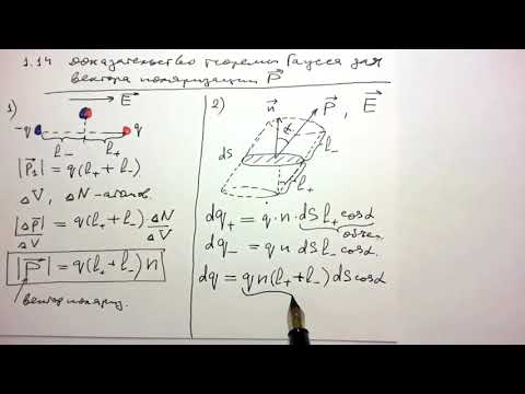 Видео: Лекция 4-5 Доказательство теоремы Гаусса для вектора поляризации