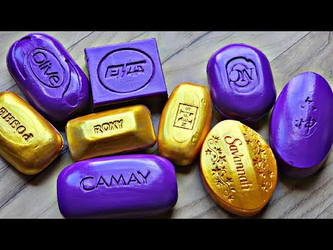 Видео: ASMR SOAP. 💛💜Резка сухого мыла. Satisfying video💜💛