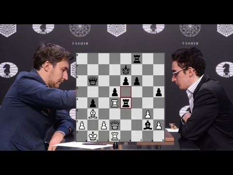 Видео: Карякин 🆚 Каруана. Решающая партия турнира претендентов 2016 Сицилианская защита. Атака Раузера