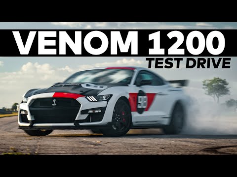 Видео: Тест-драйв 1200-сильного MUSTANG GT500 // VENOM 1200 от HENNESSEY