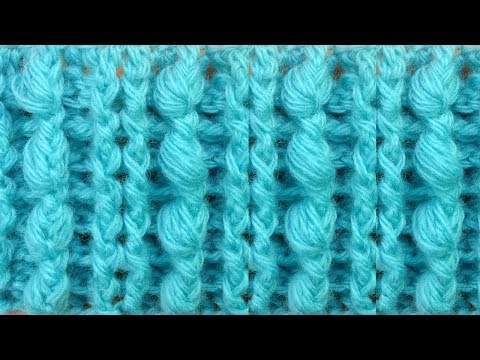 Видео: Узор с выпуклыми пышными столбиками   Crochet stitches Узор крючком 115