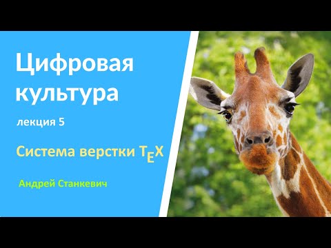 Видео: Цифровая культура - y2021 л5 - Андрей Станкевич - Система верстки TEX