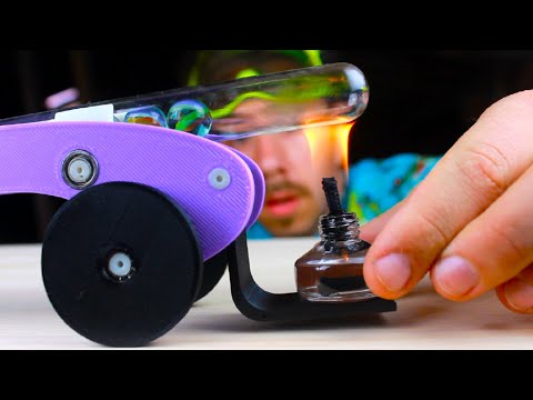 Видео: Автомобиль с двигателем горячего воздуха (двигатель Стирлинга, напечатанный на 3D-принтере)