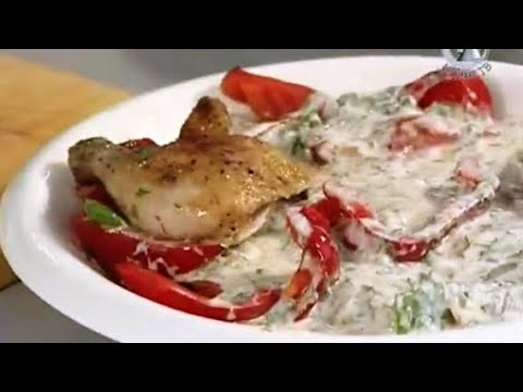 Видео: Цыпленок ТАБАКА на подушке из ЖАРЕНЫХ овощей и СОУС. Мужская еда с Андреем Бугайским. Выпуск №18