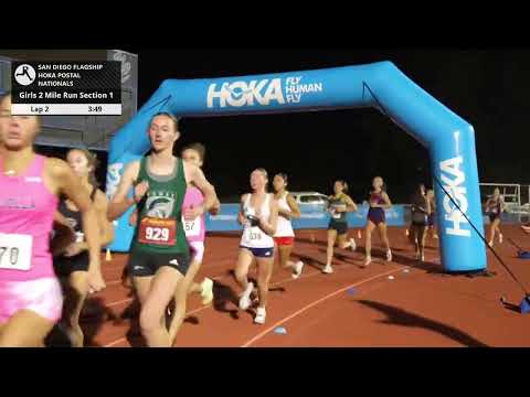 Видео: Девушки, 2 мили, участок 1 — Флагманский чемпионат Сан-Диего HOKA Postal Nationals 2025 [Полный п...