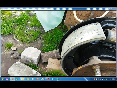 Видео: Клепаю тормозные накладки самодельному минитрактору. Мост газ 53