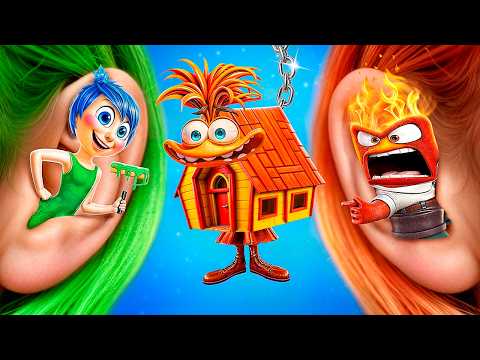 Видео: Если бы мной управляли тревога и радость! Мы построили секретный домик для Inside Out 2!