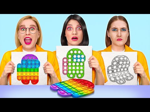 Видео: КТО ПЕРВЫЙ ДОРИСУЕТ, ТОТ ПОБЕДИЛ || Крутые советы по рисованию и креативные лайфхаки от 123 GO Like!