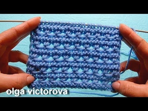 Видео: Горизонтальные ажурные дорожки 532 Узоры спицами