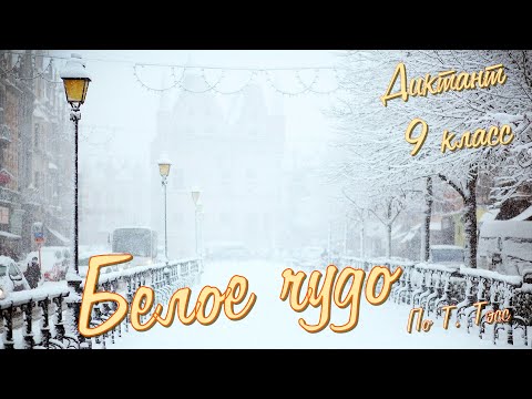 Видео: Диктант по русскому языку с проверкой! 9 класс. Белое чудо #диктант9класс #диктант