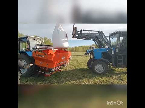 Видео: KUHN AXIS 40.2 M-EMC работа после настройки