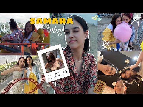 Видео: чуть не ВЫЛЕТЕЛА с аттракциона в Парке Гагарина | Влог САМАРА