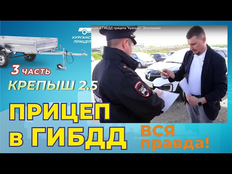 Видео: Покупка и регистрация в ГИБДД прицепа "Крепыш". Эксклюзив!